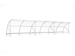 overdekte fietsenstalling,HxBxD 2290x12350x2180mm,wanden acrylglas