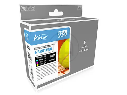 Astar Brother LC970VALBPDR DCP/MFC Inkt CMYK Rebuilt set van 4