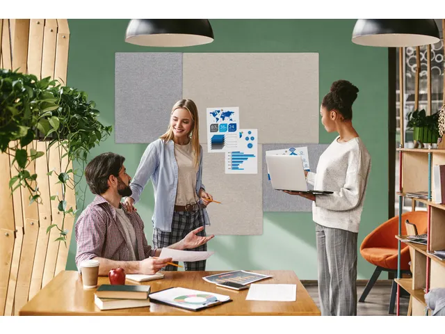 Tableau d'affichage acoustique BOARD-UP 75x100cm Beige tendre