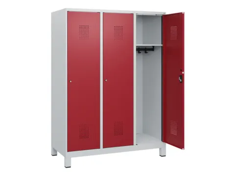 schoollocker,HxBxD 1630x1200x500mm,3vak,vak B 400mm,cil.-slot,voeten