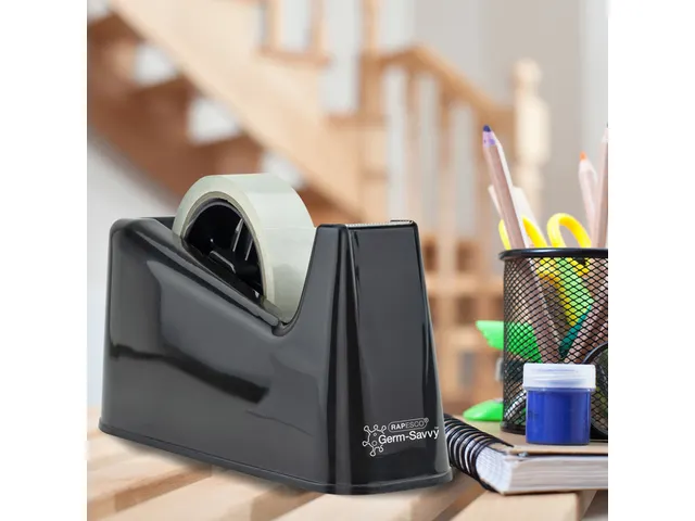 Plakbandhouder Rapesco Germ-Savvy 500 antibacterieel zwart