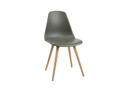 Bezoekersstoel,4Voeten Beuken,Zitschaal Kunststof Grijs