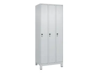 locker,HxBxD 1950x750x500mm,3vak,vak B 250mm,draaigrendel,voeten - 1