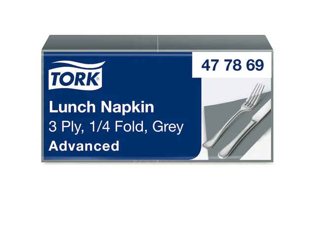Tork 477869 Soft Lunchservet Advanced Grijs 33x33cm