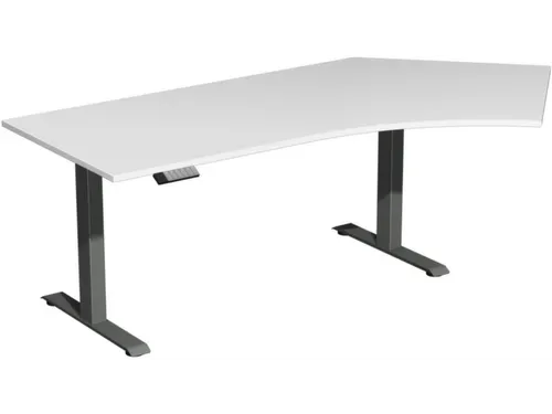 Elektrisch in hgte vst. hoekbureau,HxBxD 630-1280x2166x1130mm