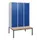 locker met bank,HxBxD 1950x1200x815mm,3vak,vak B 400mm,draaigrendel