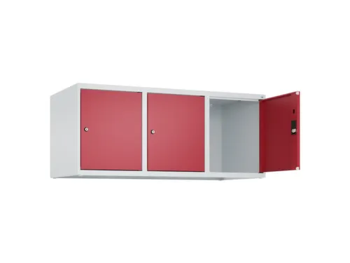 opzetkast,v. locker,3vak.,vak B 400mm,HxBxD 500x1200x500mm,vleugeldeur