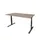 Bureau Linesto Plus Hoogte instelbaar 180x90cm Havana T-poot Zwart