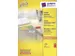 Étiquette Avery ILC 105x148mm rouge 100 flles, 4 et. par flle