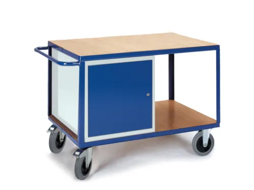 kastwagen,draagverm. 600kg,2etage(s),laadvl. LxB 1200x800mm,houtplaat