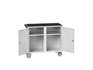 montagetafel 965x1050x550mm staalblad 2 kasten RAL7035 front RAL7035 - 1