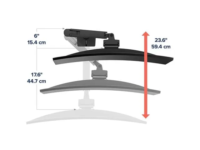 Bras pour écran incurvé HX avec pivot HD Noir