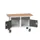 werkbank,HxBxD 830x1250x600mm,multiplexblad,uitrusting: 2laden,2kasten