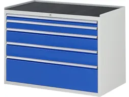 ladekast 825x1145x650mm 5laden cilinderslot RAL7035 RAL5010 metaal