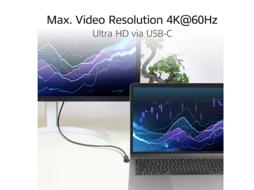 Kabel ACT USB-C hoek links/rechts USB-C hoek boven/beneden 10Gbps 1m