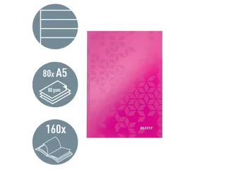 Notitieboek Leitz WOW A5 lijn roze - 5