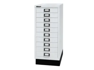 kantoor-ladekast HxBxD 670x279x380mm 10 laden romp verkeerswit staal - 2