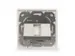 Frontplaat voor Keystone Jacks 1x RJ45 stofkap 80x80 + centrale plaat