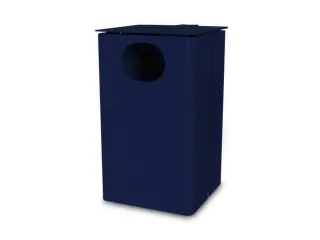 afvalbak,HxBxD 537x325x388mm,afvalbak inhoud 35l,romp staal RAL5013 - 1