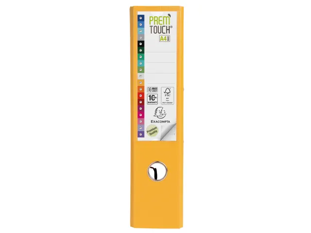 Ordner PP Prem'Touch A4maxi 80mm geel