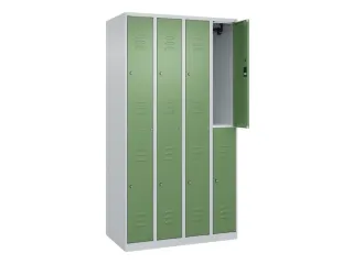 dubbeldekse locker,HxBxD 1850x1000x500mm,4x2vak.,vak B 250mm,cil.-slot - 2