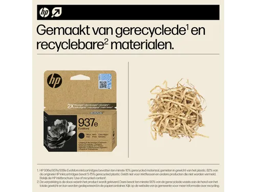 Inktcartridge HP 4S6W9NE 937E Evomore zwart