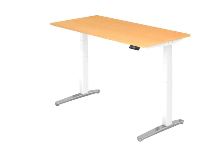 Elektrisch in hgte vst. zit-sta-bureau,HxBxD 650-1290x1600x800mm