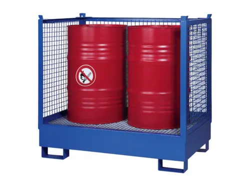 Opvangbak 2x 200l Opvangvol. 220l 1400x 1410x 810mm Gaas 3-Zijdig