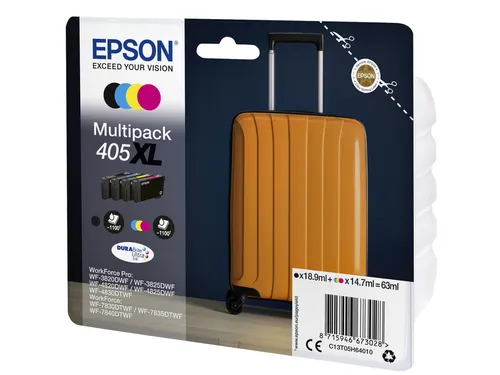 Epson 405XL Inktcartridge Multipack Zwart + 3 Kleuren Origineel