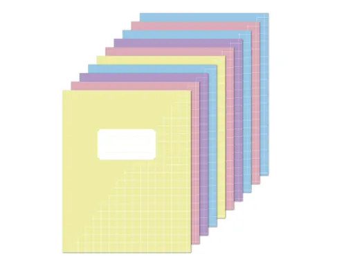 Schrift Kangaro A5 ruit 10mm 80pagina's 60gram 10stuks pastel assorti