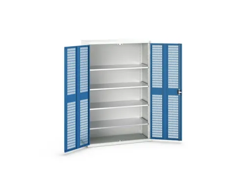 universele kast,HxBxD 2000x1300x550mm,4xStalen bodem,draaigrendelslot