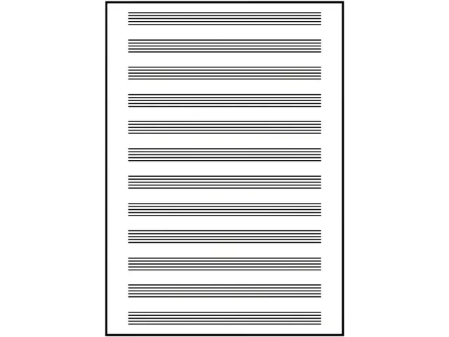 Cahier de musique Oxford A4+ 4 perforations 50 feuilles bleu