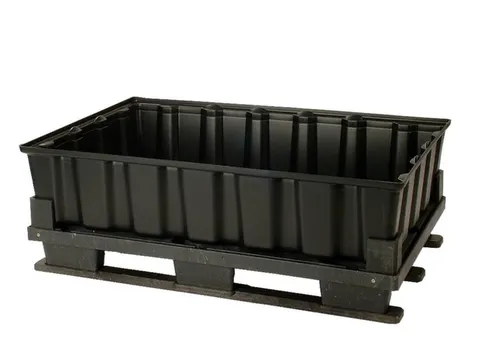 PE-opvangbak,v. 2x200l vat,opvangvol. 220l,HxBxD 420x1220x820mm