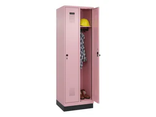 locker,HxBxD 1950x600x500mm,2vak,vak B 300mm,draaigrendel,sokkel - 1