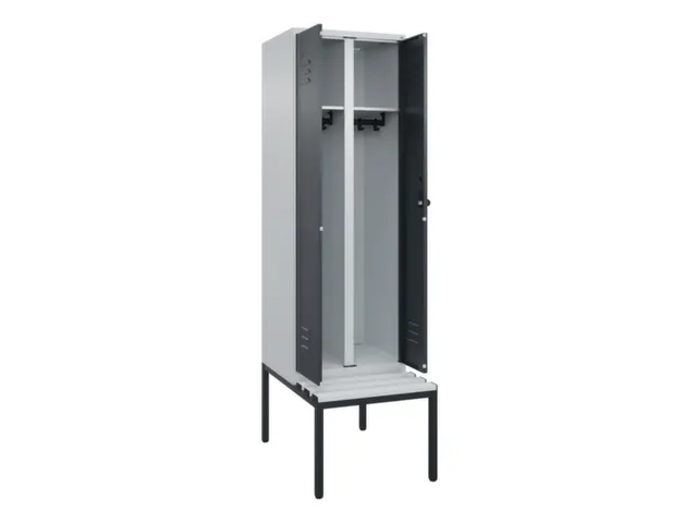 locker voor scheiding van kleding,HxBxD 2120x600x815mm,2vak
