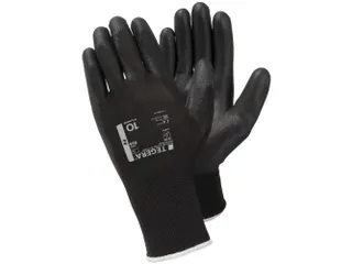 Tegera 866 polyester precisiehandschoenen zwart maat 10, per 6 paar - 1
