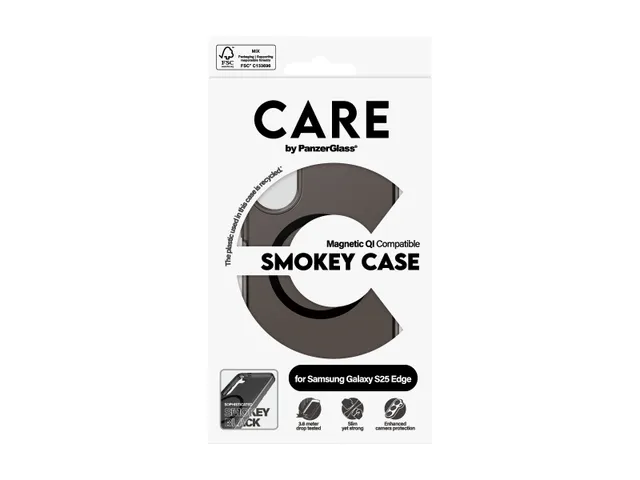 PanzerGlass CARE by Smokey Case w. Black Qi Compatible Samsung S