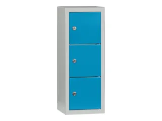 lockerkast,HxBxD 598x225x200mm,1x3vakken,RAL7035,front RAL5012 - 2