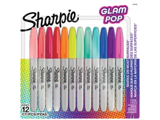 Viltstift Sharpie Glampop fijn assorti blister à 12 stuks - 1