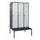locker met bank,HxBxD 2120x1200x815mm,3vak,vak B 400mm,draaigrendel