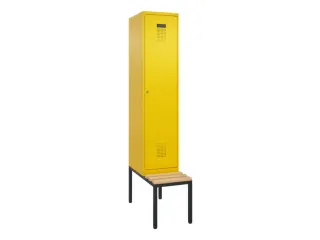 locker met bank,HxBxD 2120x400x815mm,1vak,vak B 400mm,cilinderslot - 2