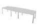 vergadertafel,HxBxD 740x3600x1400mm,vatvormig,MP-lichtgrijs