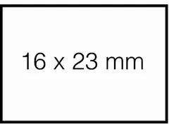 Prijsetiket 16x23mm Sato Duo 20 permanent wit 1500 stuks