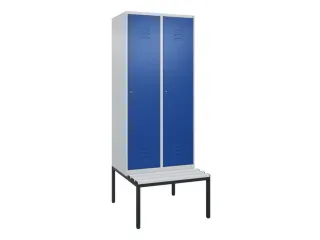 locker met bank,HxBxD 2120x800x815mm,2vak,vak B 400mm,cil.-slot - 1