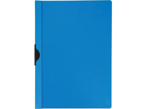 Klemmap PP Met Metalen Clip A4 30 Vel Transparant Blauw