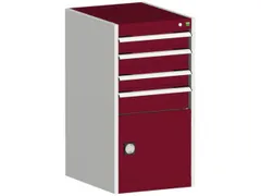 ladekast HxBxD 1000x525x525mm 4laden romp RAL7035 front RAL3004