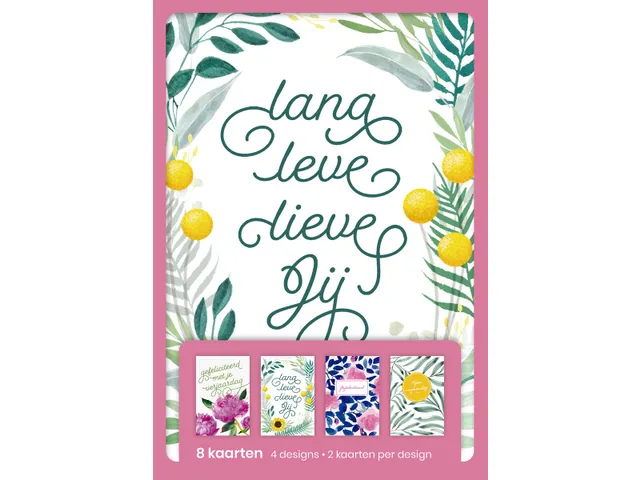 Hallmark Wenskaarten Lang leve lieve jij 8 Stuks Assorti