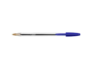 Balpen Bic Cristal medium blauw in tubo verpakking - 5
