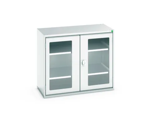 vitrinekast 900x1050x550mm 2xStalen bodem romp RAL7035 front RAL7035