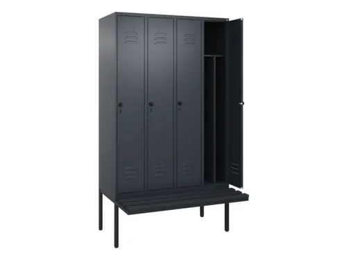 locker voor scheiding van kleding,HxBxD 2120x1200x815mm,4vak